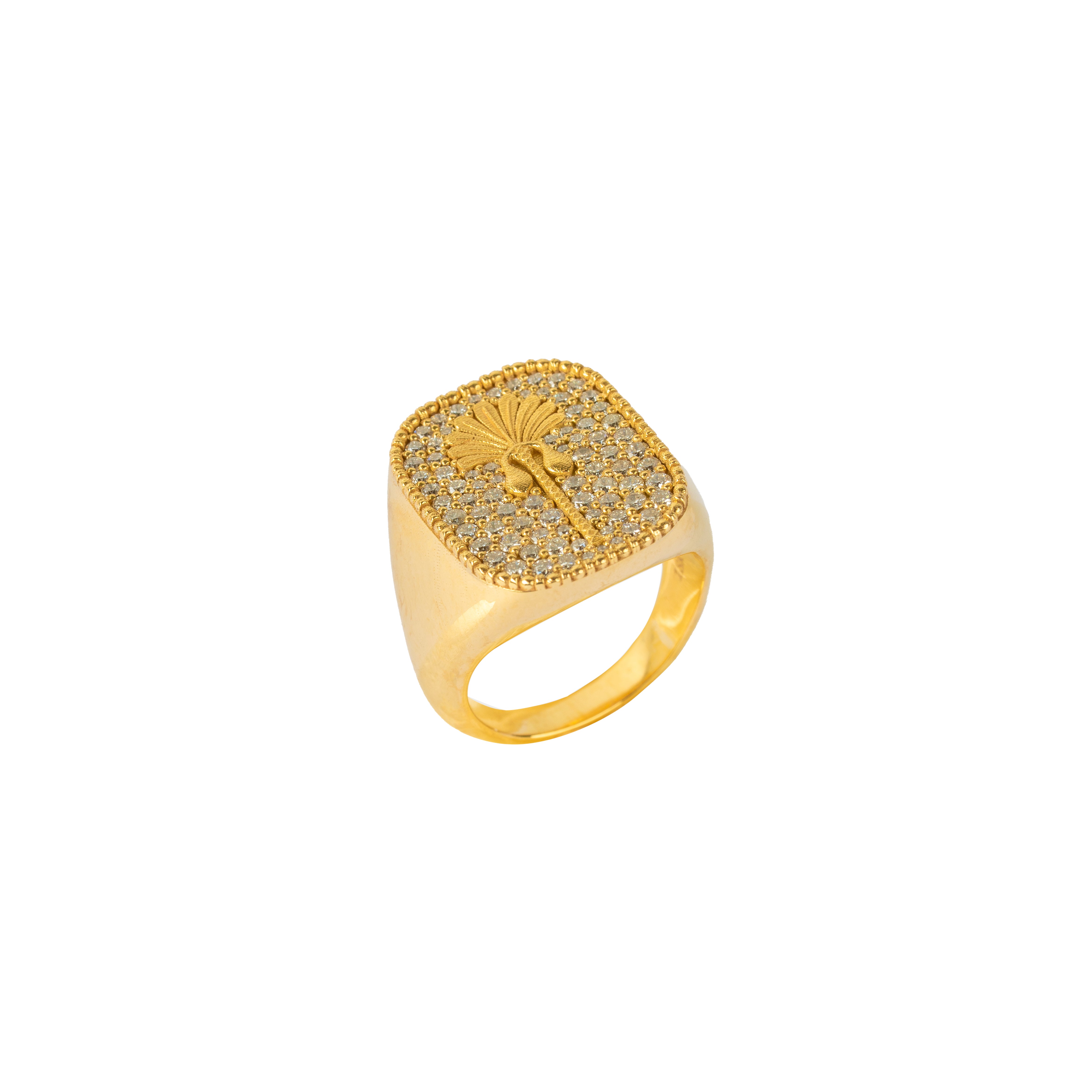 Bague Palmier En Or Jaune