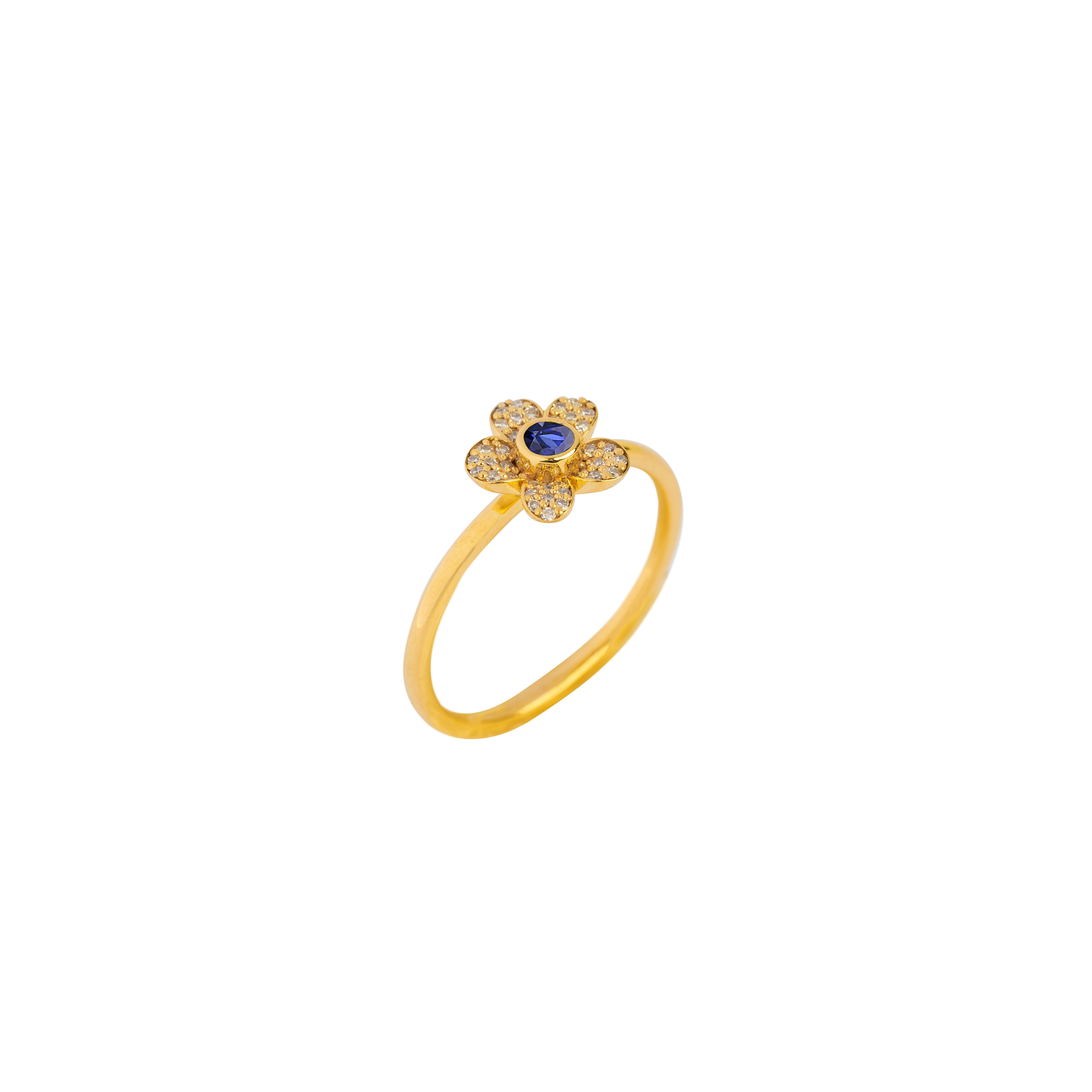 Bague Étoile d'Ishtar en Or Jaune 