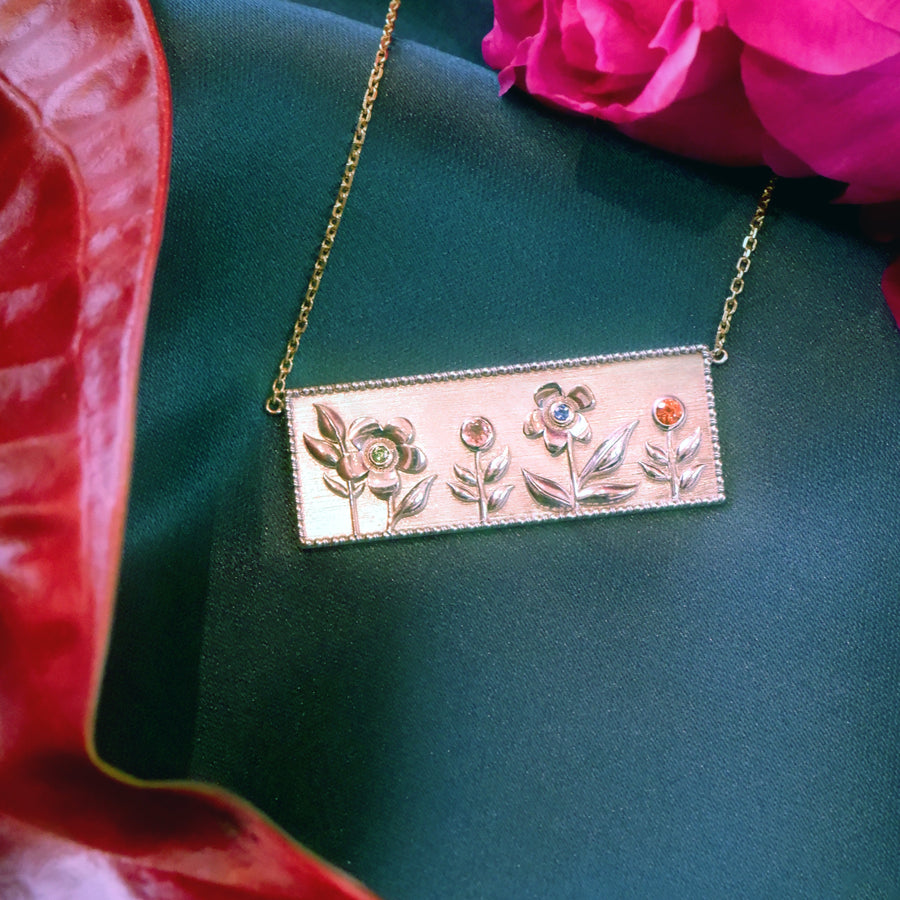 Garden of Eden Necklace in 18K white gold