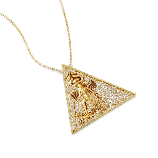 Diamond Ishtar Necklace in Yellow Gold